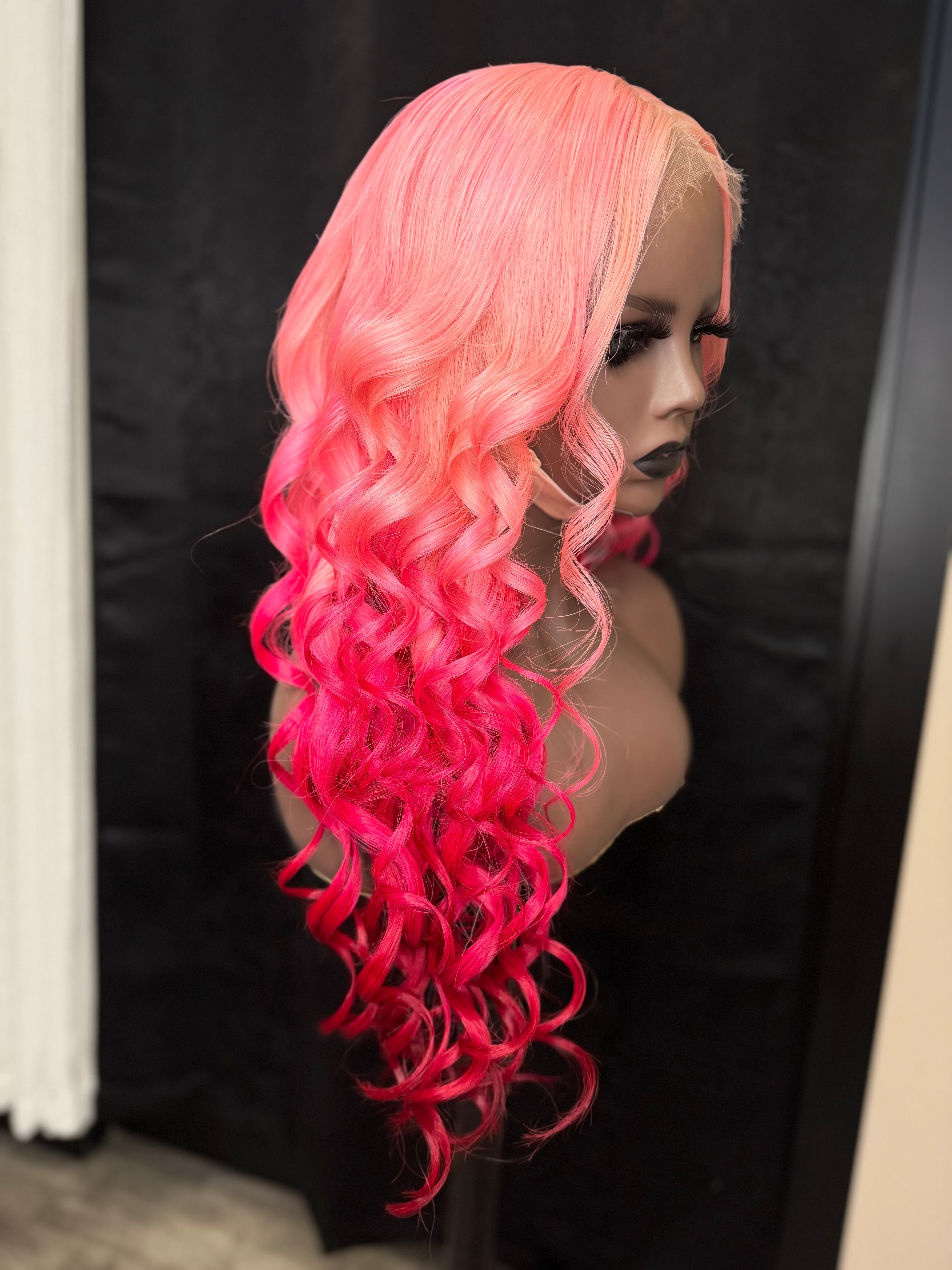 Pink Monaleo Wig