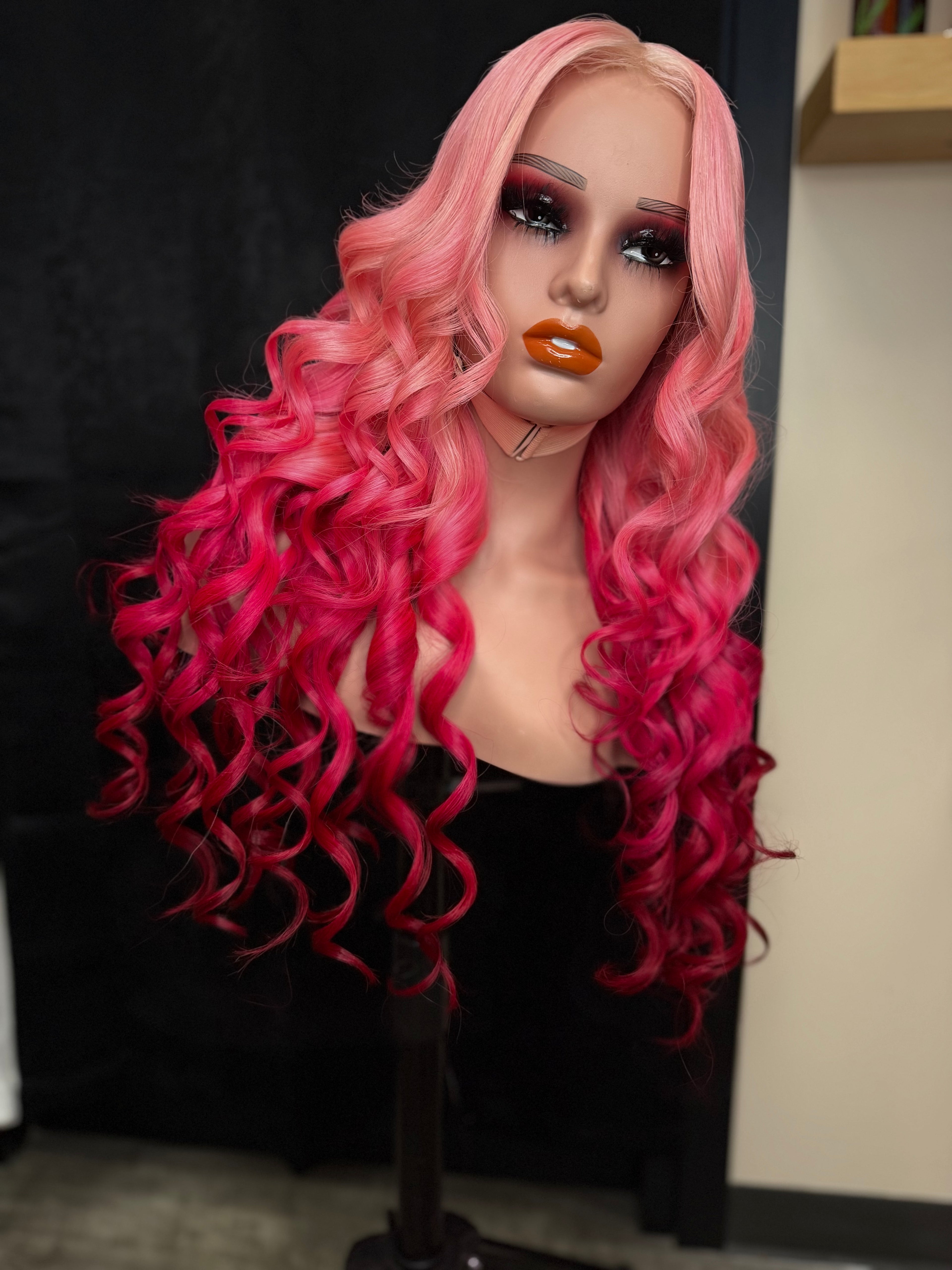 Pink Monaleo Wig